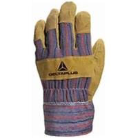 Guantes docker serraje vacuno tela DC103 • Vestuario Laboral Bazarot