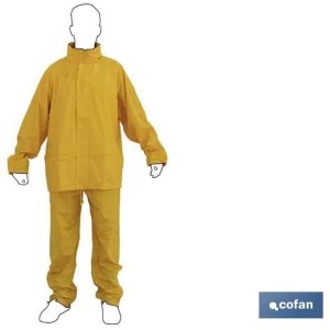 TRAJE DE AGUA PU/PVC AMARILLO • Vestuario Laboral Bazarot 21