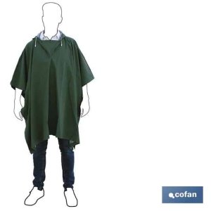 PONCHO DE AGUA VERDE PVC/POLIESTER • Vestuario Laboral Bazarot