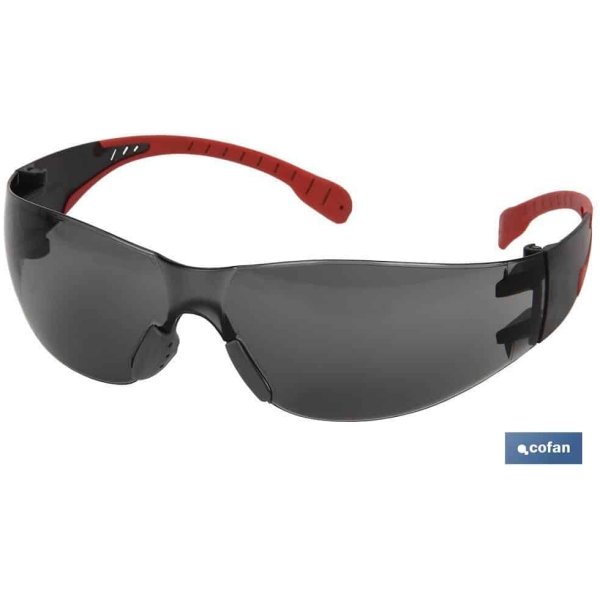 GAFAS SEGURIDAD SUPER LIGERA 18Grs LENTE OSCURA • Vestuario Laboral Bazarot 3