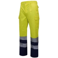 Pantalón bicolor alta visibilidad Velilla 303001 • Vestuario Laboral Bazarot