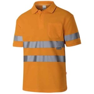 Polo algodón manga corta alta visibilidad 305512 • Vestuario Laboral Bazarot 3