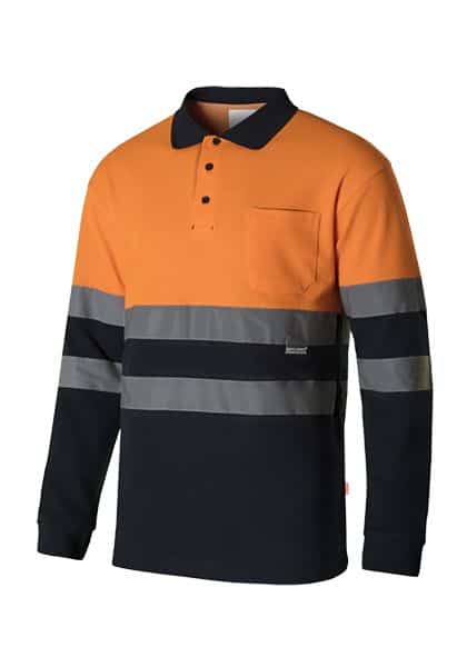 Polo algodón bicolor manga larga alta visibilidad Velilla 305515 • Vestuario Laboral Bazarot 10 Polo algodón bicolor manga larga alta visibilidad Velilla 305515 • Vestuario Laboral Bazarot 10