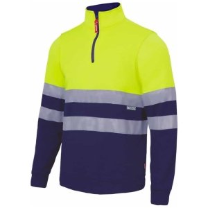 Sudadera bicolor alta visibilidad cremallera Velilla • Vestuario Laboral Bazarot 3