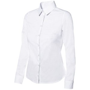Camisa hostelería manga larga mujer stretch Velilla 405002 • Vestuario Laboral Bazarot 3
