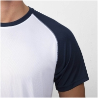 Camiseta deportiva manga corta estilo ranglan contraste INDIANAPOLIS Roly • Vestuario Laboral Bazarot