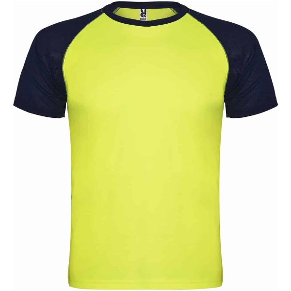 Camiseta deportiva manga corta estilo ranglan contraste INDIANAPOLIS Roly • Vestuario Laboral Bazarot 5